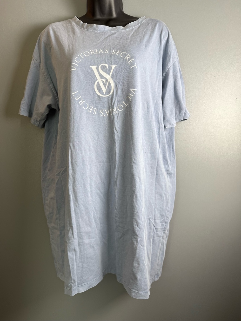 Victoria's Secret Baby Blue Sleep Tee 100% Cotton Sz M